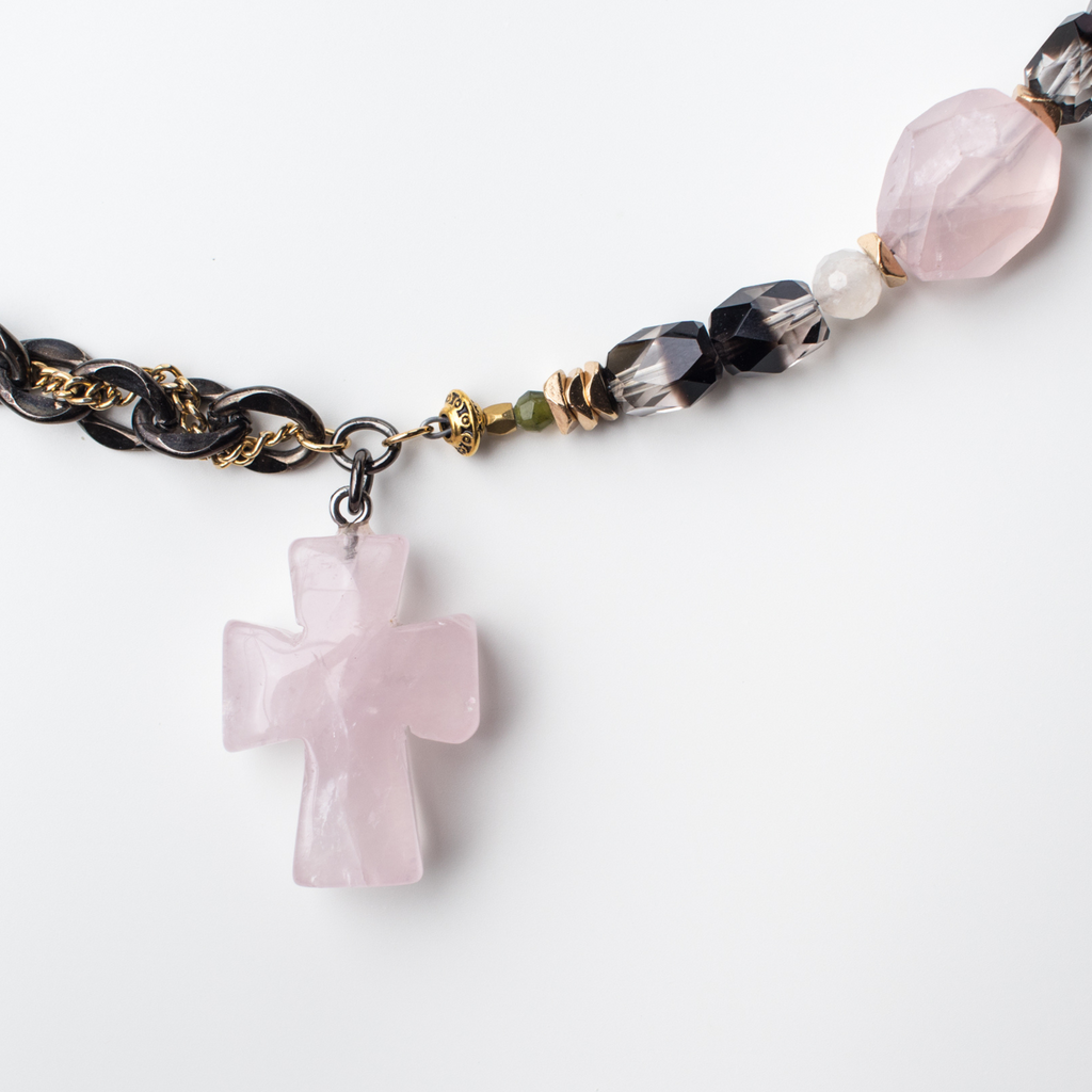 Heart of Kandrakar rose quartz necklace, w.i.t.c.h pendant - Geek and Artsy