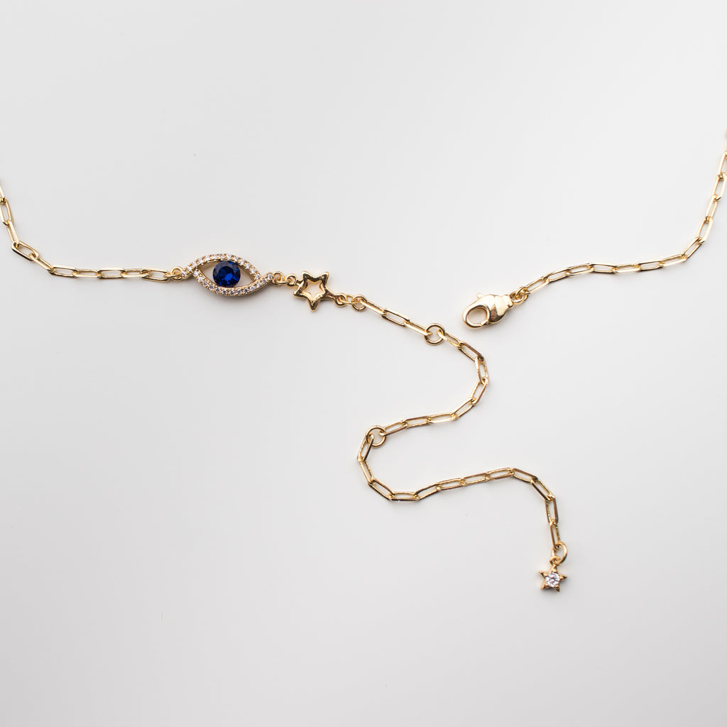 Cobalt Blue Eye Belly Chain, Amuletta Jewelry